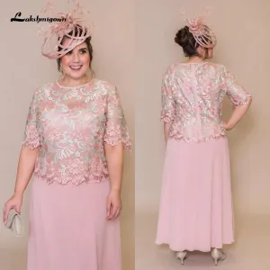 Lace Applique A Line Mother Of The Bride Dress