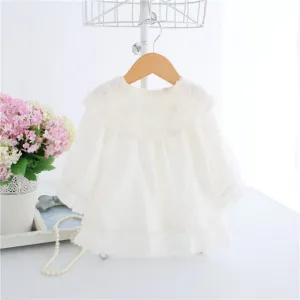 Lace Embroidery Baby Dress White