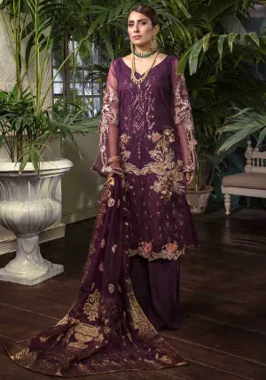 Latest Chiffon Wedding Wear in Purple Color #Y6214