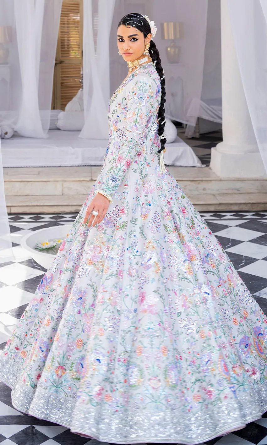 Lehenga and Front Open Gown Pakistani Wedding Dress