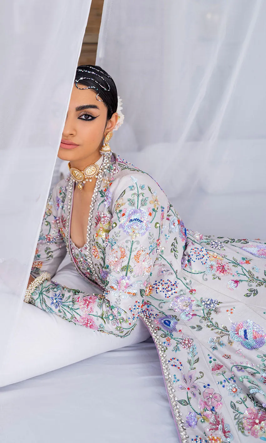 Lehenga and Front Open Gown Pakistani Wedding Dress