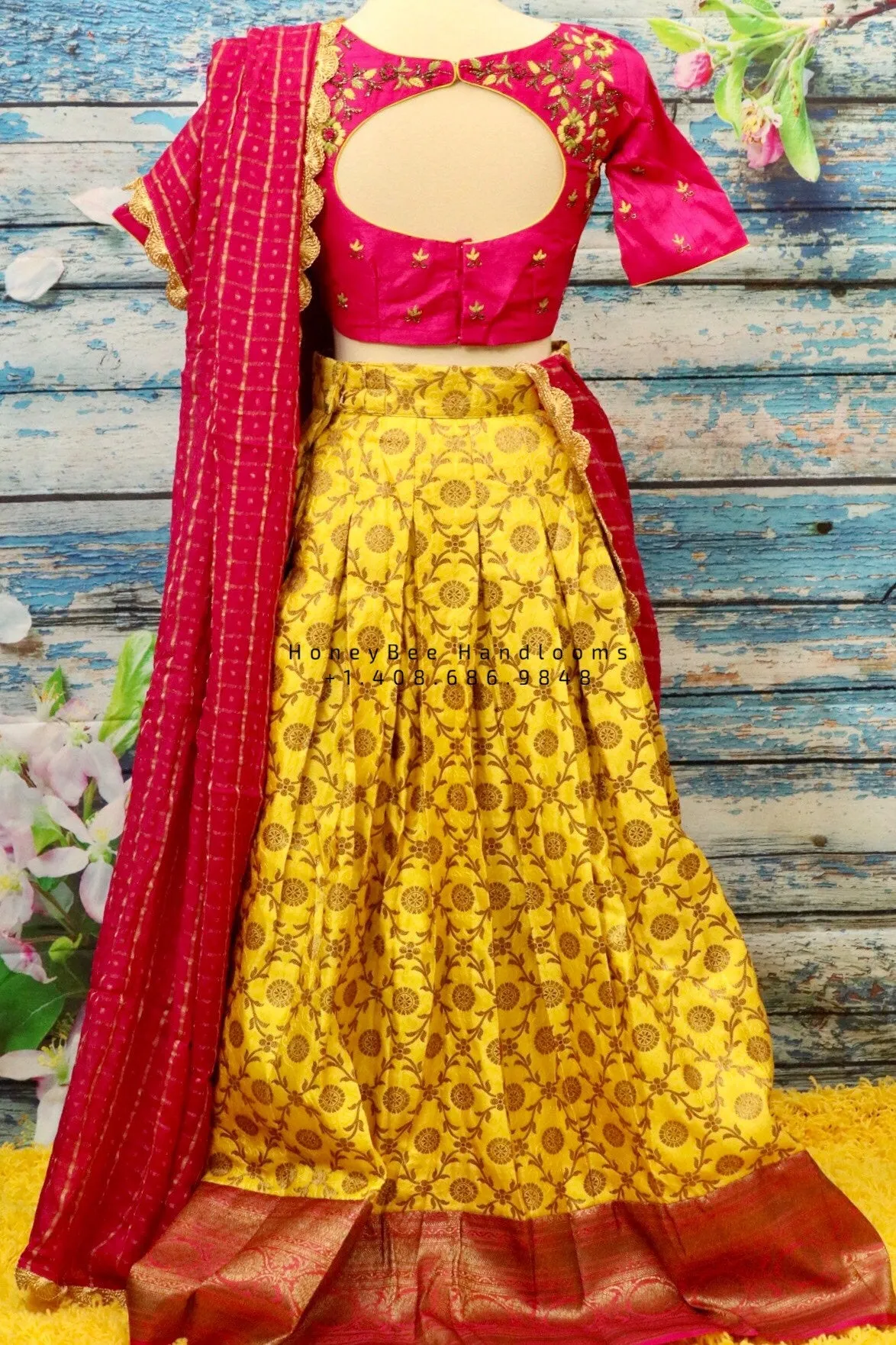 Lehenga | Indian Mehendi Dress | Indian Designerwear | Indian Bridal lehenga | bridal | Halfsaree|banaras Lehenga kids lehenga