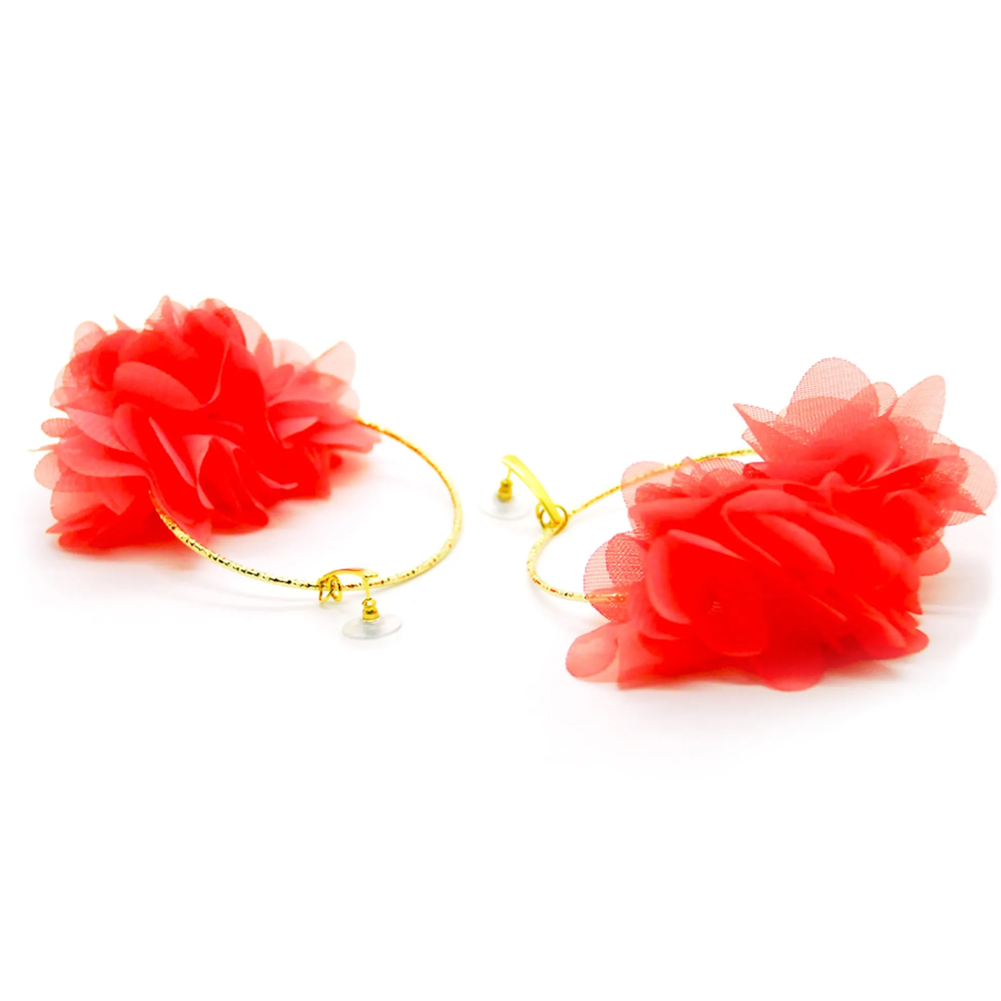 Libia: Peach Petals Earrings