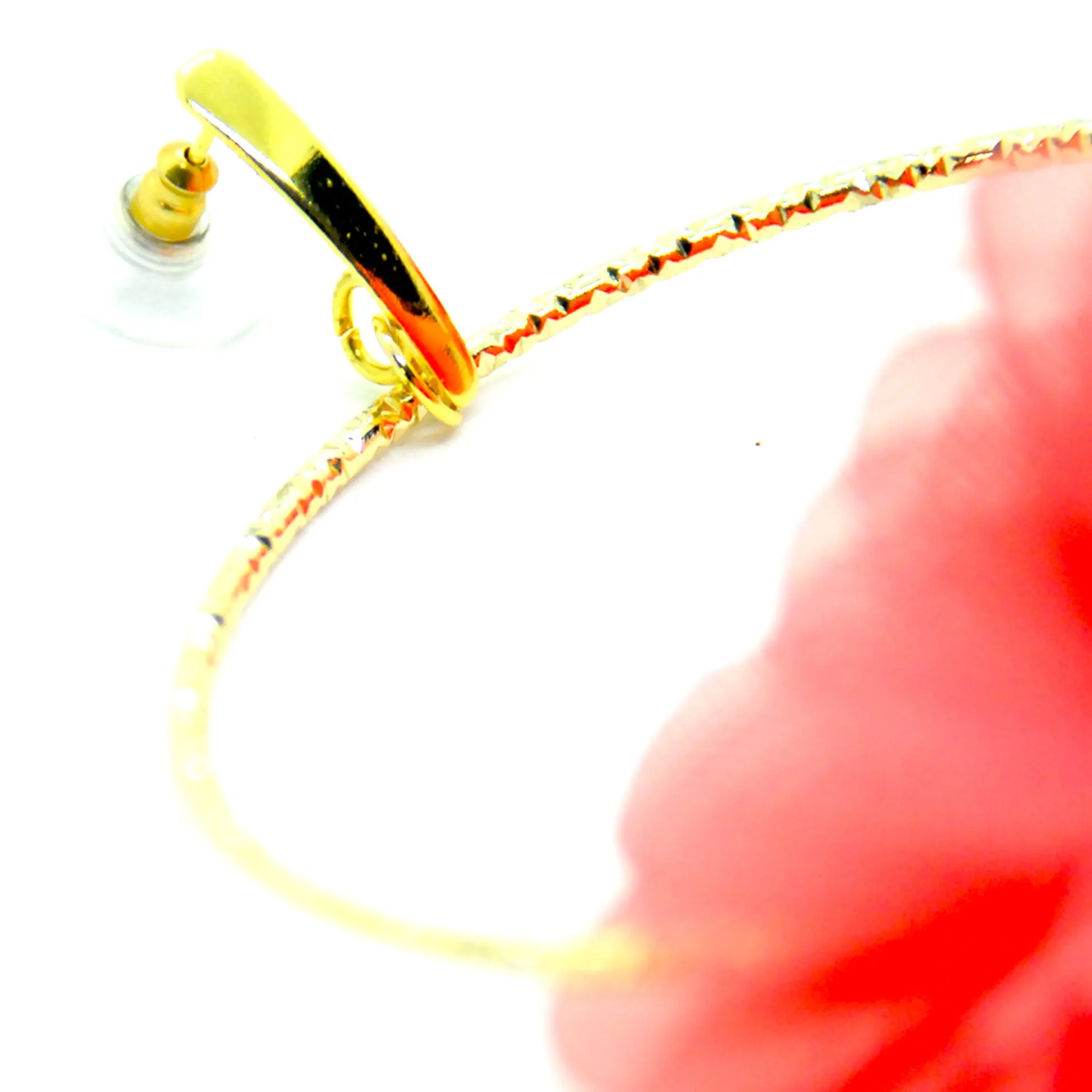 Libia: Peach Petals Earrings