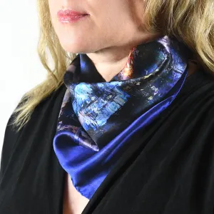 Lights of the City, 16.5-inch Square Italian Silk Scarf