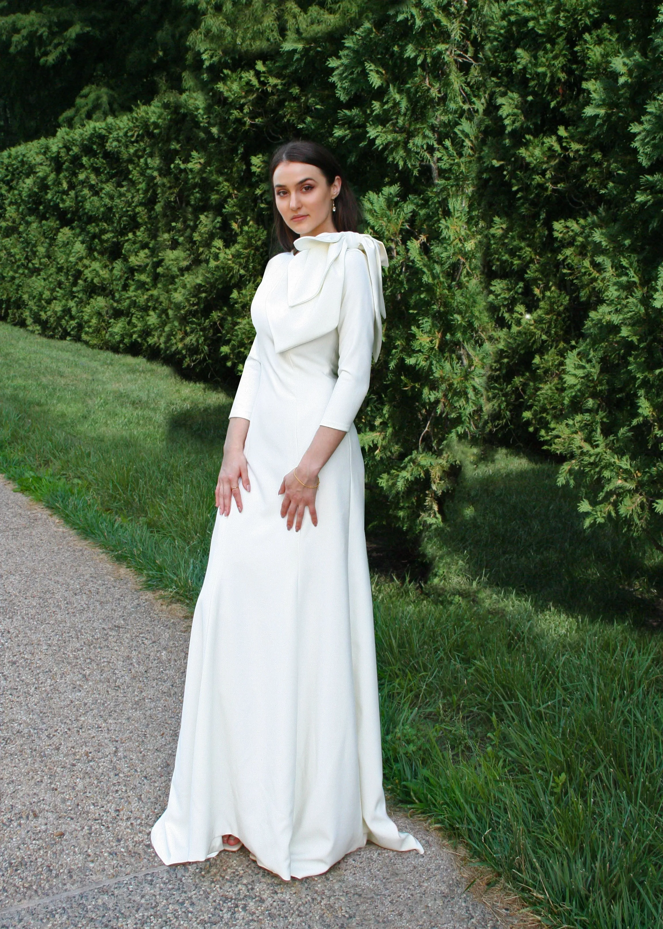 Lilinoe Light Blue Gown with Sleeves