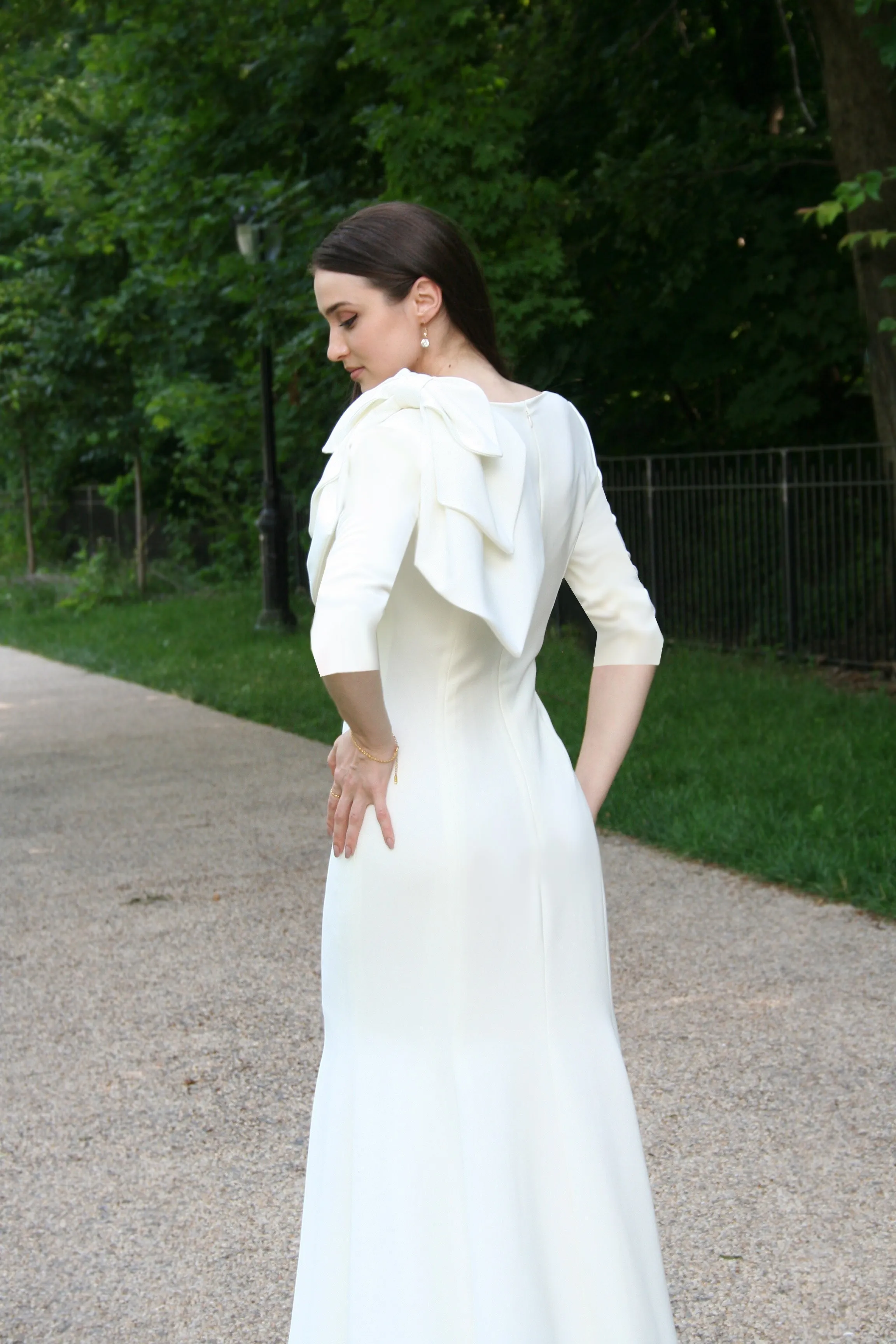 Lilinoe Light Blue Gown with Sleeves