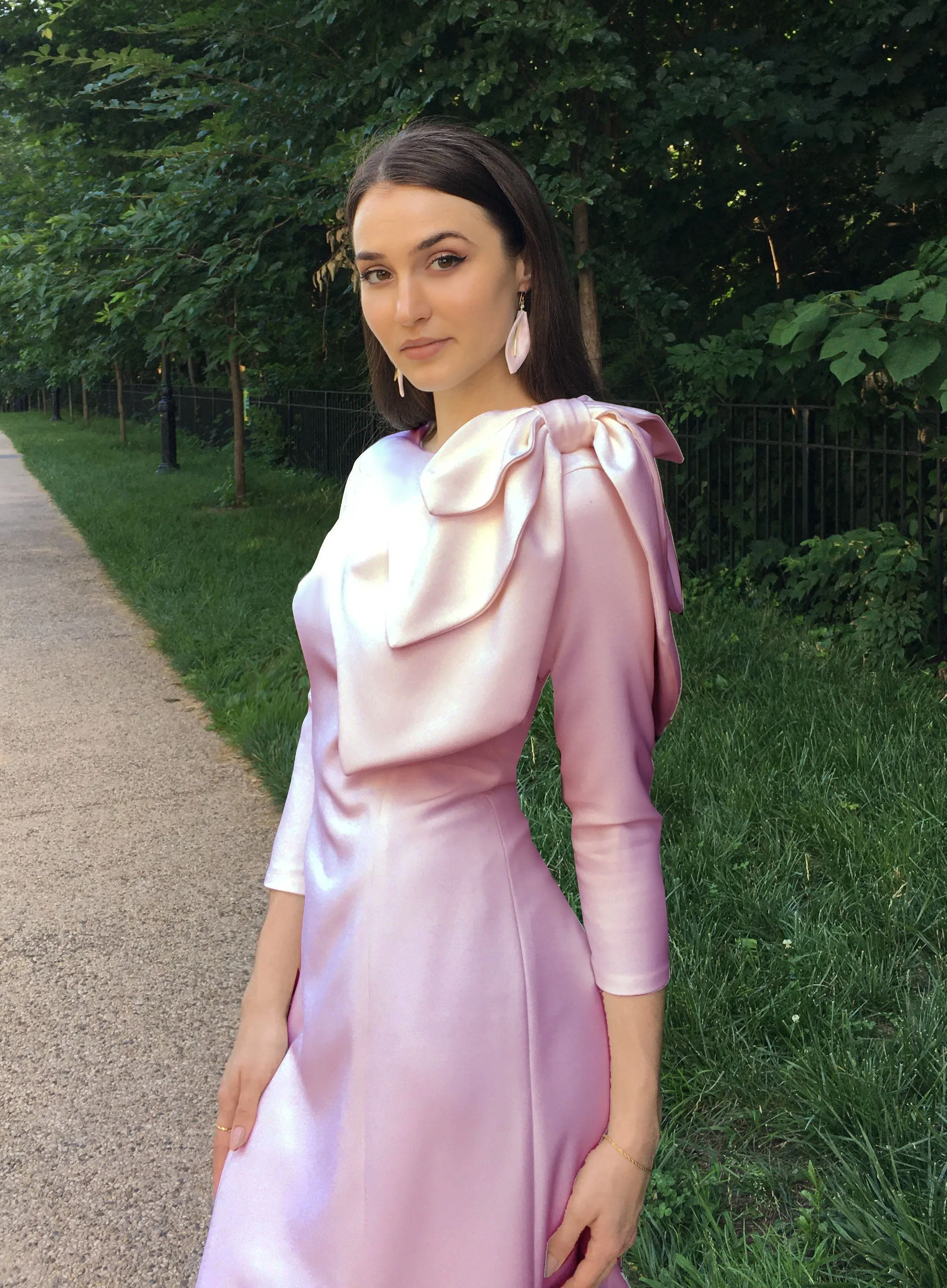 Lilinoe Light Blue Gown with Sleeves