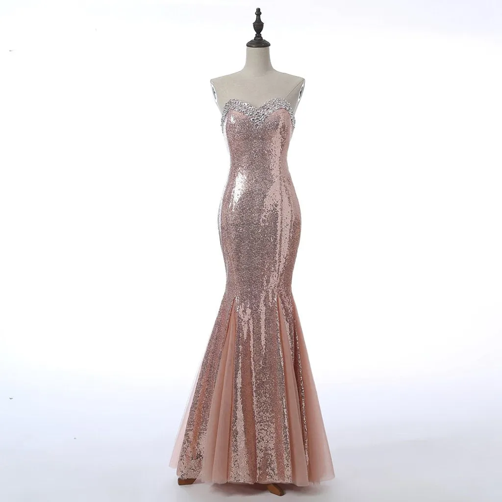 Long Prom Dresses, Sleeveless Prom Dresses, Mermaid Party Prom Dresses, Sequin Prom Dresses, Rhinestone Prom Dresses, Sexy Prom Dresses Online, LB0312