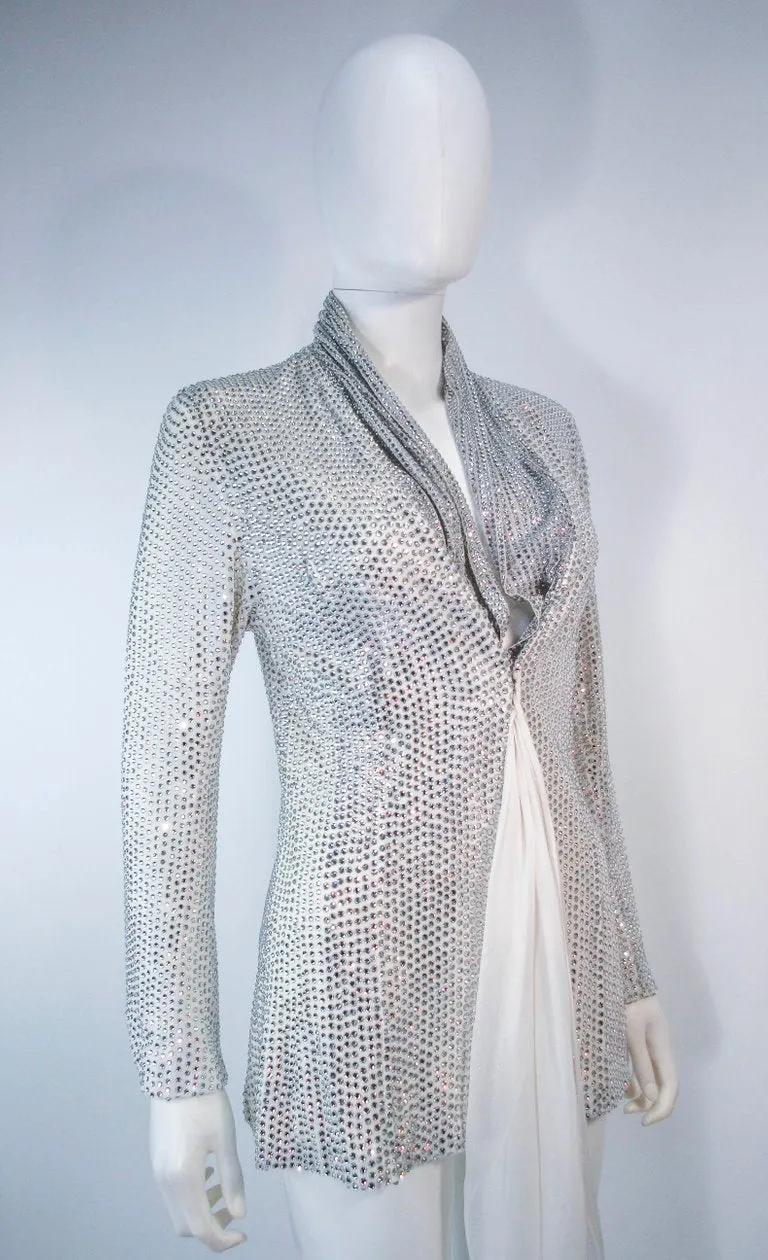 LSO DESIGNS Rhinestone Jacket with Sash Size Small