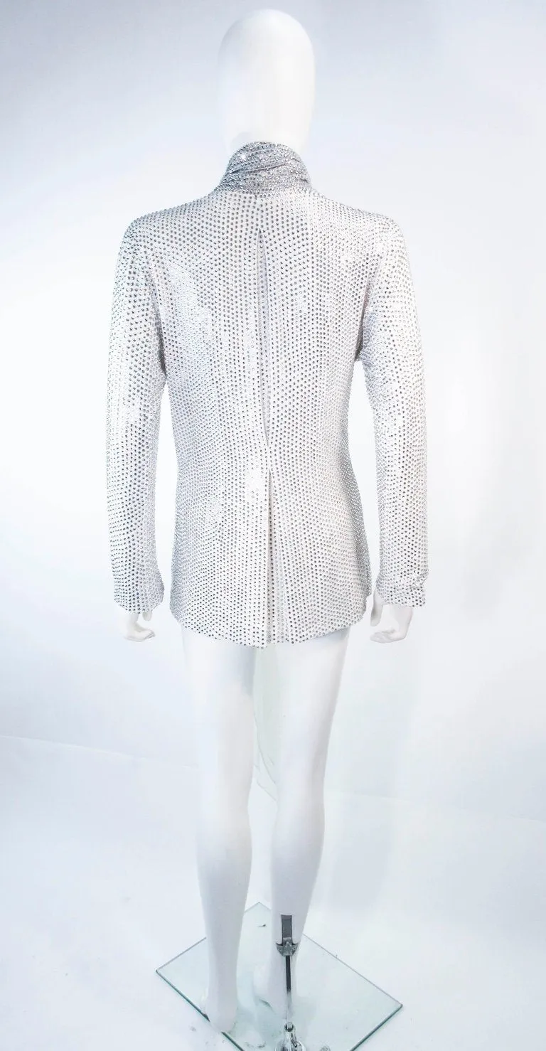 LSO DESIGNS Rhinestone Jacket with Sash Size Small