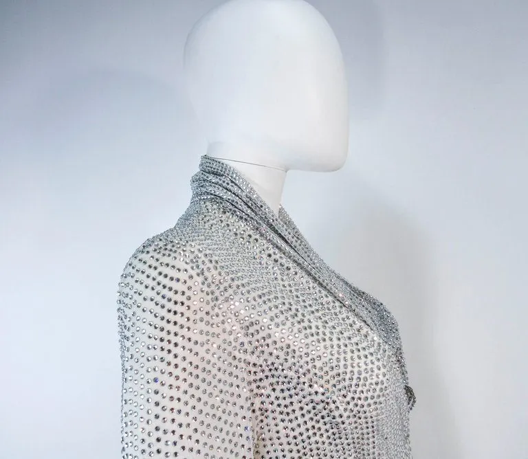 LSO DESIGNS Rhinestone Jacket with Sash Size Small