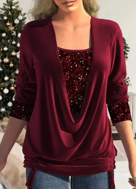 Luisa® | Velvet Blouse With Sequins