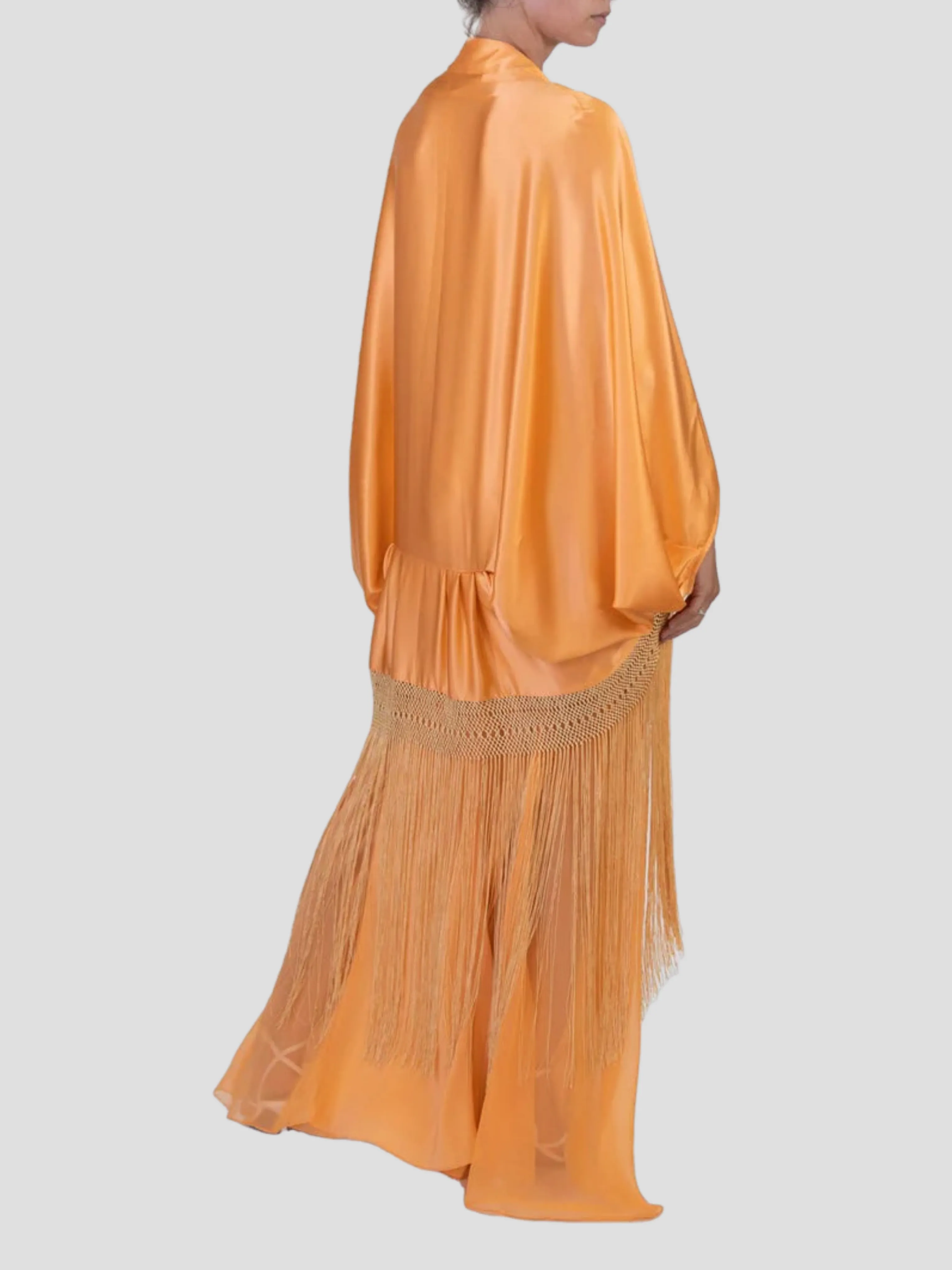 Mayan Gold Silk Charmeuse Bias Cut Slip Gown