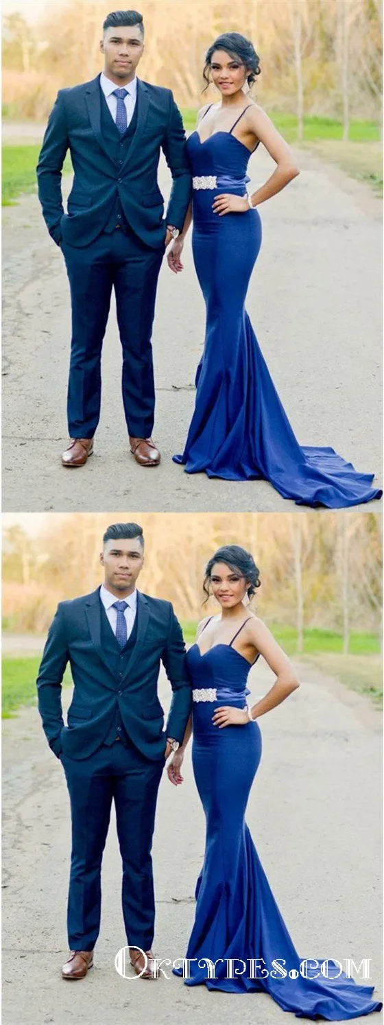 Mermaid Spaghetti Straps Mermaid Royal Blue Bridesmaid Dresses, TYP1871