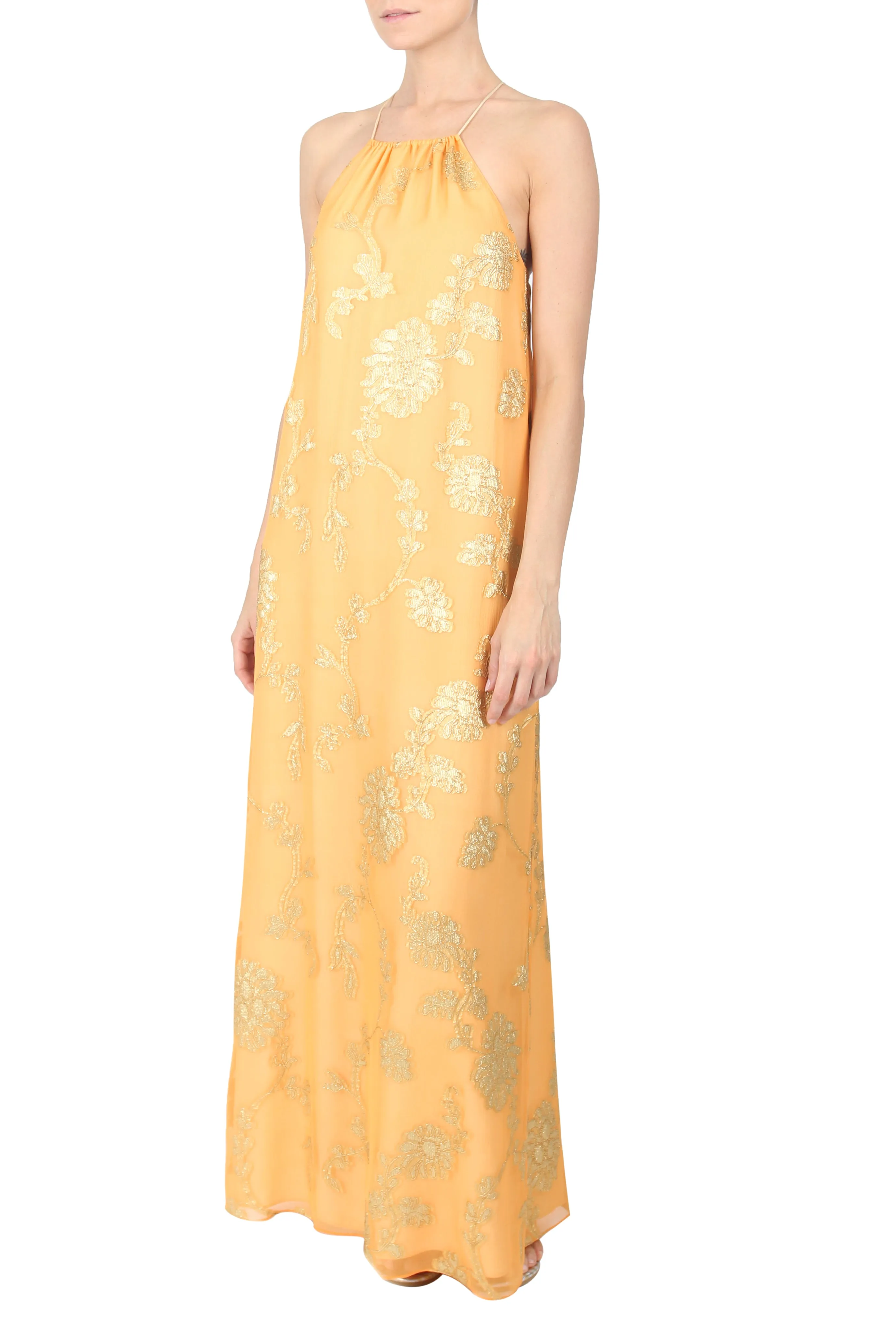 Metallic Dahlia Racer Back Dress