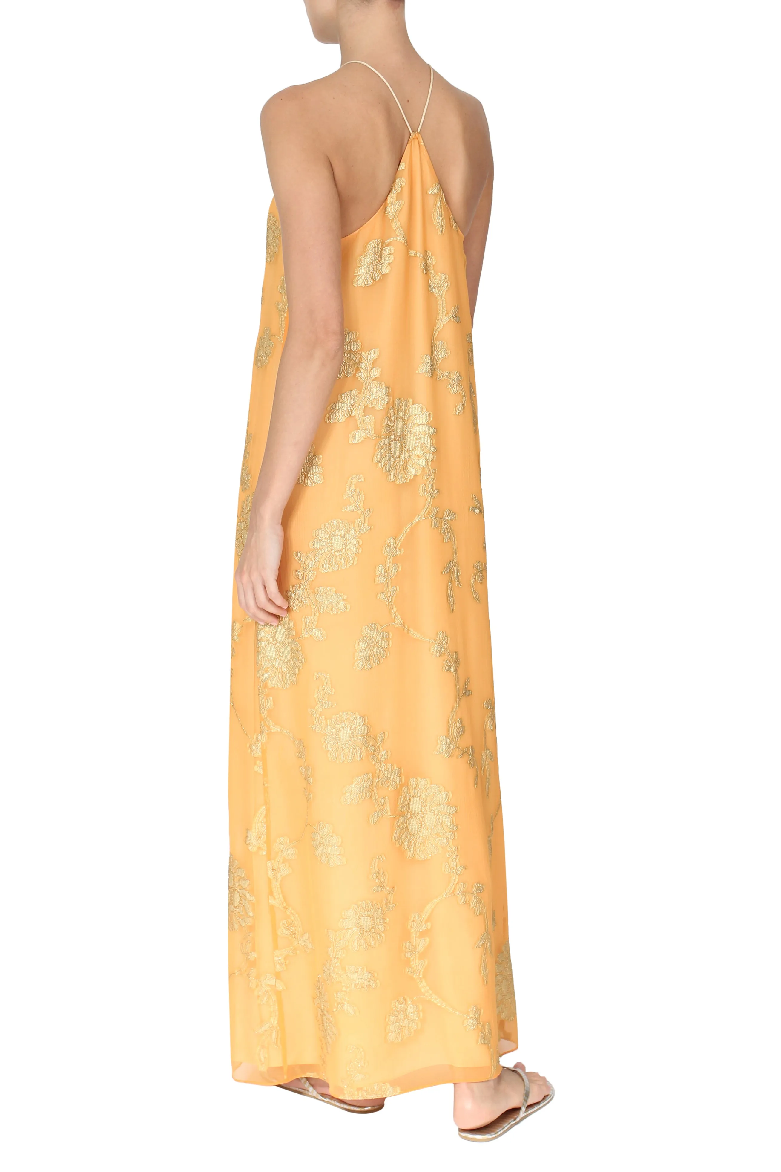 Metallic Dahlia Racer Back Dress
