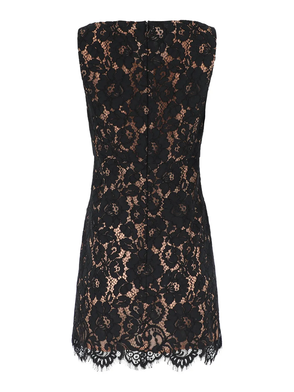 Michael Kors Portrait Neck Mini Dress in Black