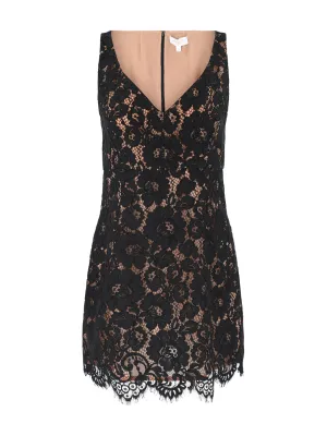 Michael Kors Portrait Neck Mini Dress in Black