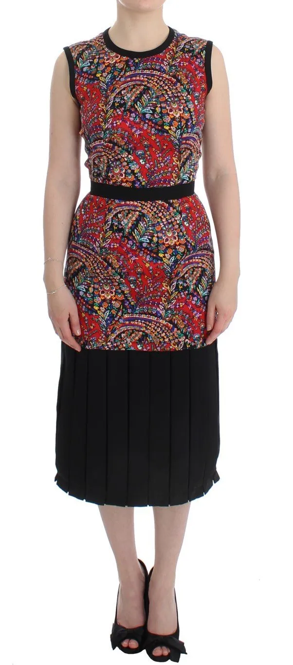 Multicolor Sleeveless Floral Dress