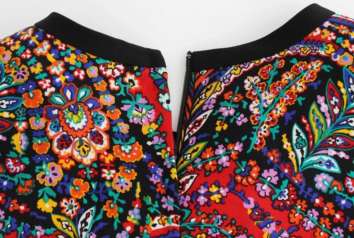 Multicolor Sleeveless Floral Dress