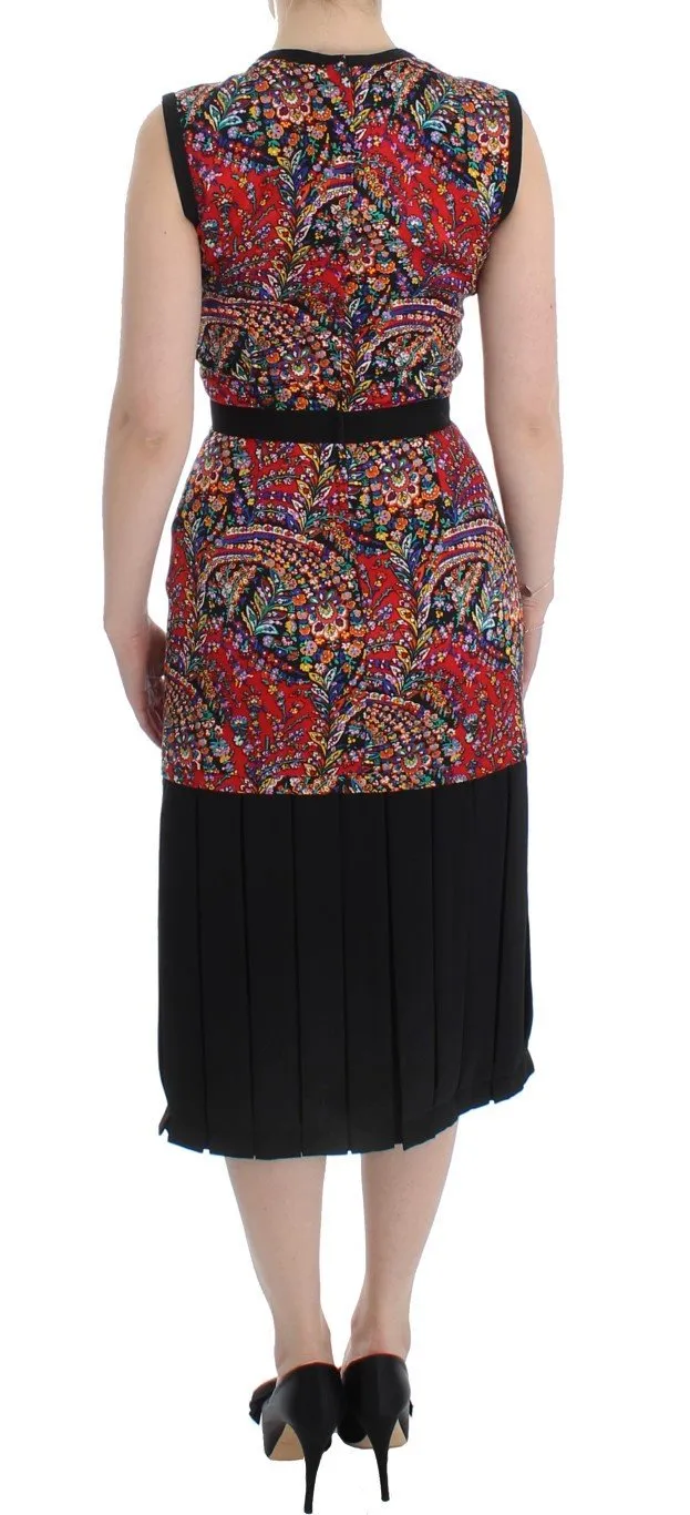 Multicolor Sleeveless Floral Dress