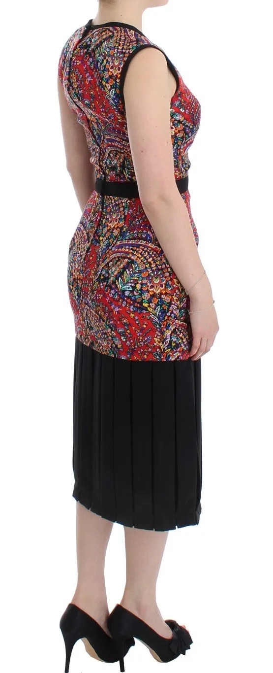 Multicolor Sleeveless Floral Dress