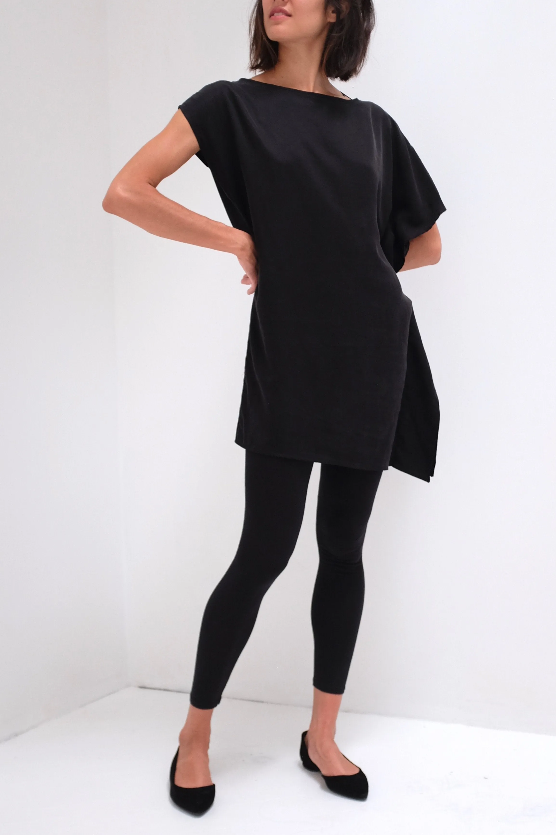 Natalie Busby Flutter Tie Dress, Black