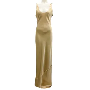 Nili Lotan Champagne Sleeveless Silk Tank Maxi Dress
