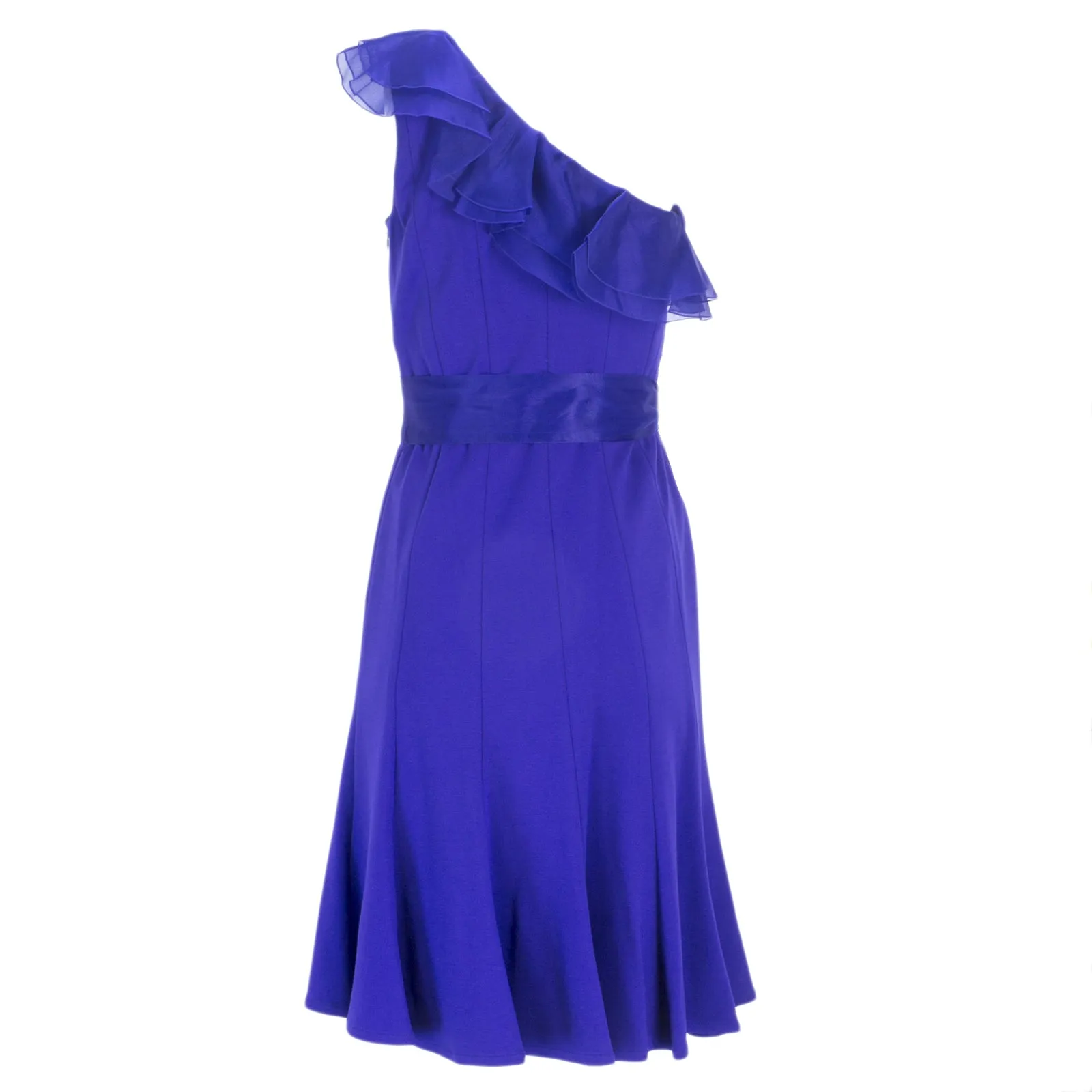NUE by Shani Women's One Shoulder Organza Trim Dress S154 $320 NWT