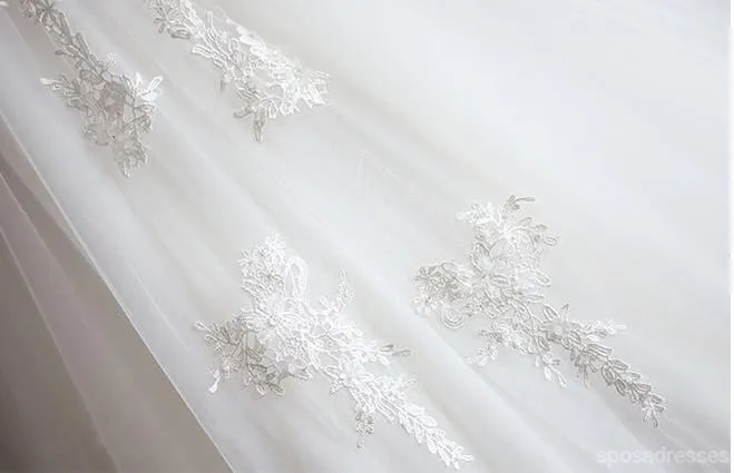 Off Shoulder A Line Lace Wedding Bridal Dresses, Custom Made Wedding Dresses, Affordable Wedding Bridal Gowns, WD231