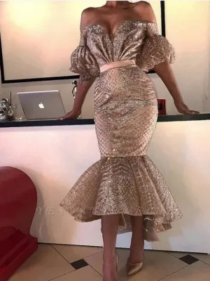 off the shoulder silver evening dresses long sparkly mermaid elegant arabic formal dress vestidos