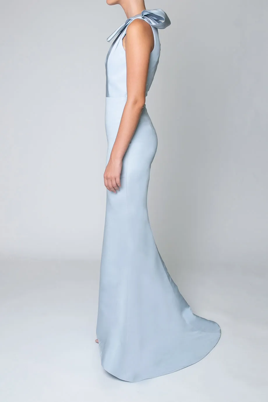 One Shoulder Silk Faille Mermaid Gown