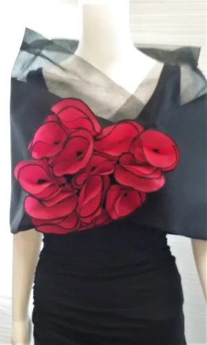 Organza Flower Wrap with Tulle