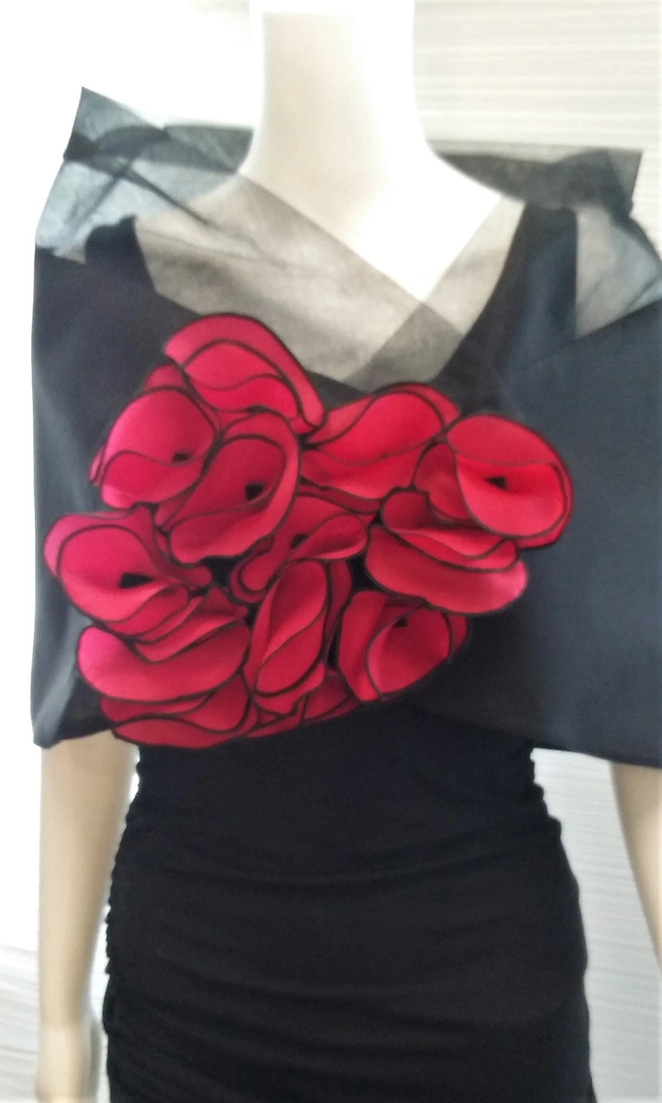Organza Flower Wrap with Tulle