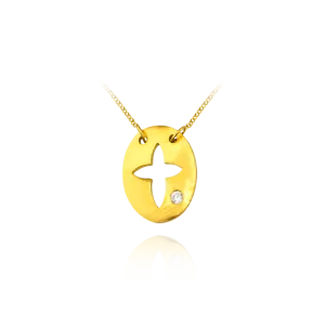 Oval Cross Pendant