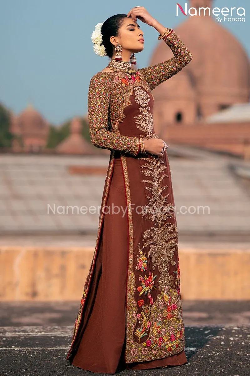 Pakistani Long Kameez with Pants for Bride 2021 #BS168