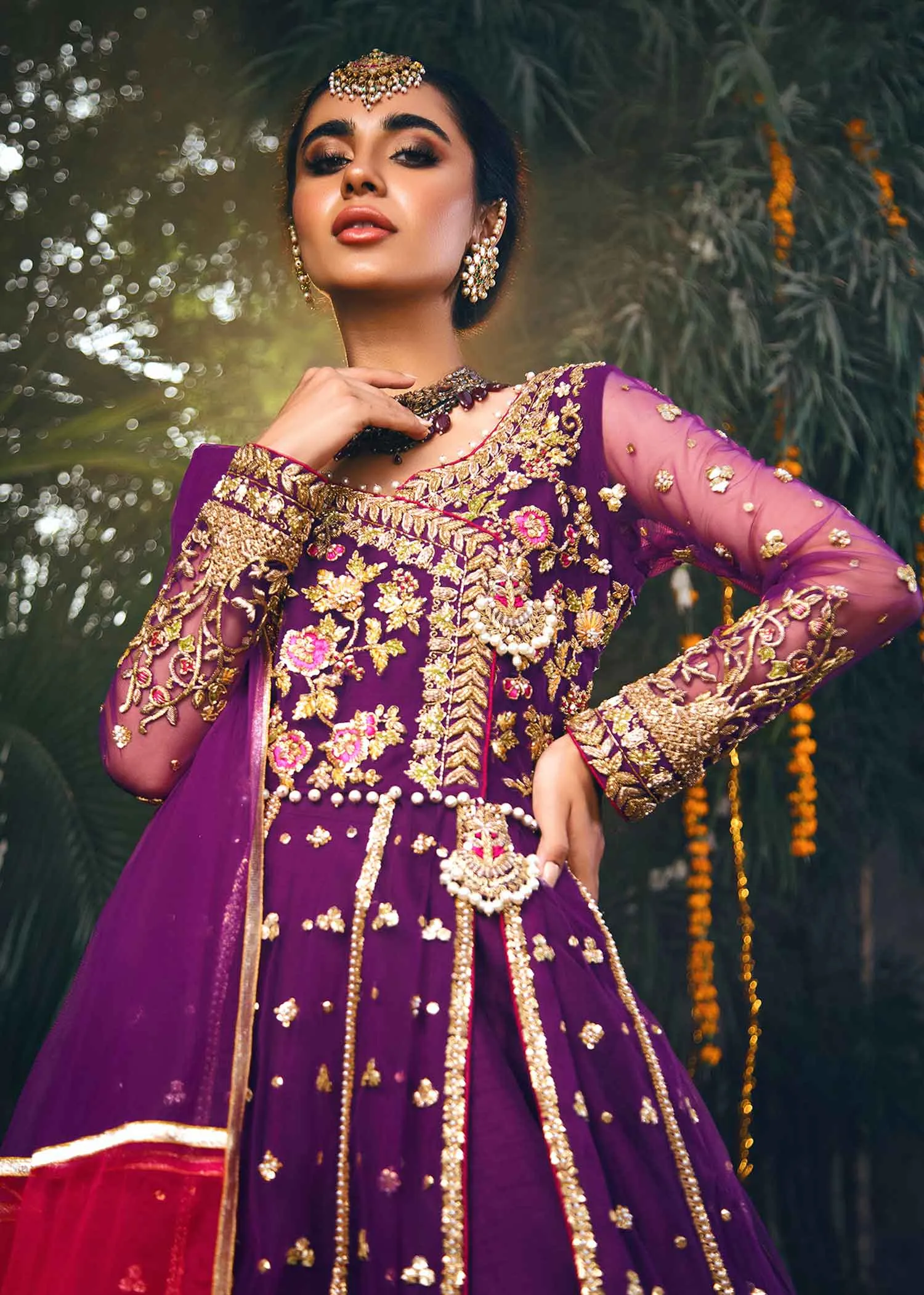 Pakistani Mehndi Dress Design for Bride 2021 #BB238