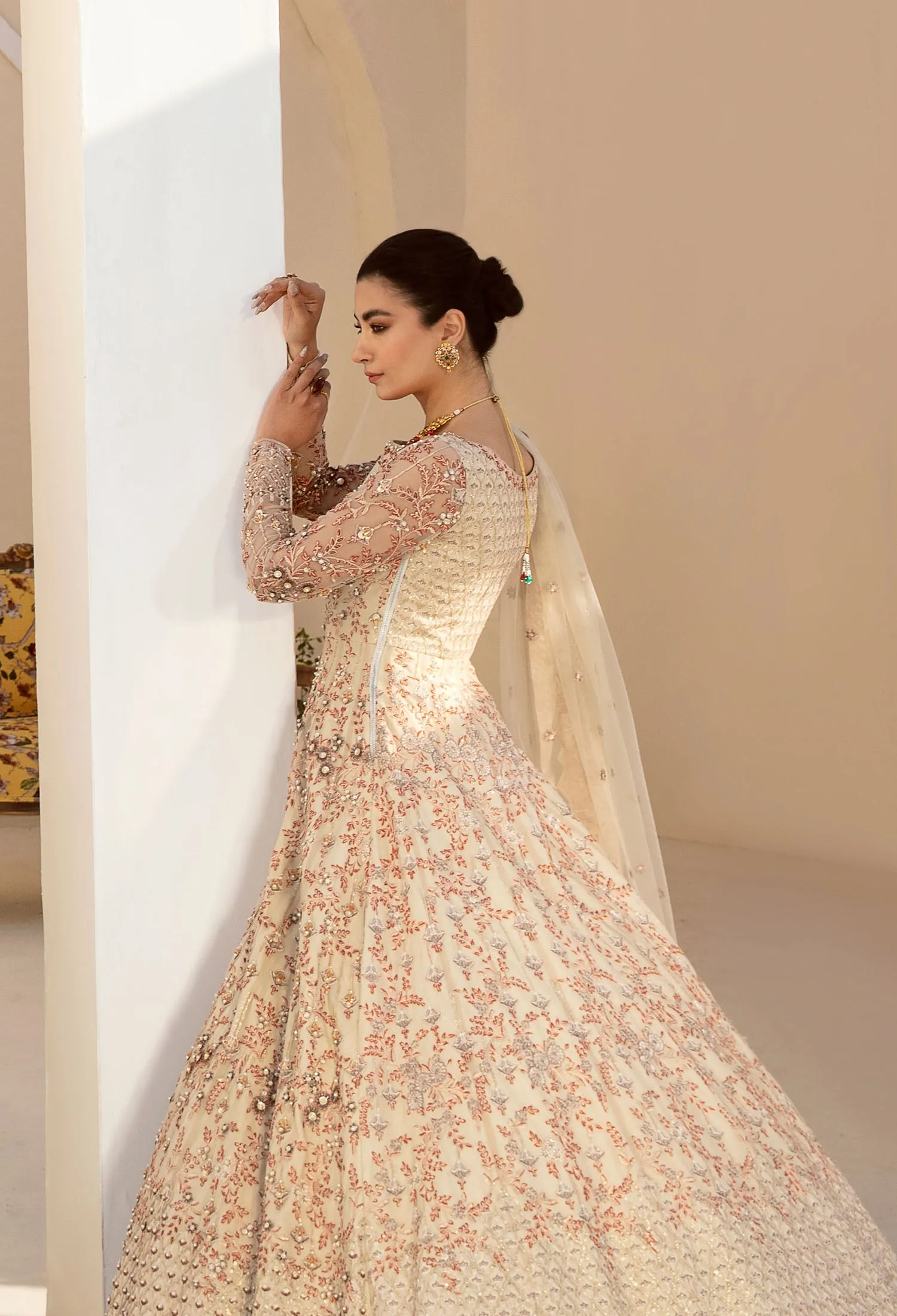 Pakistani Wedding Dress in Embellished Pishwas Style