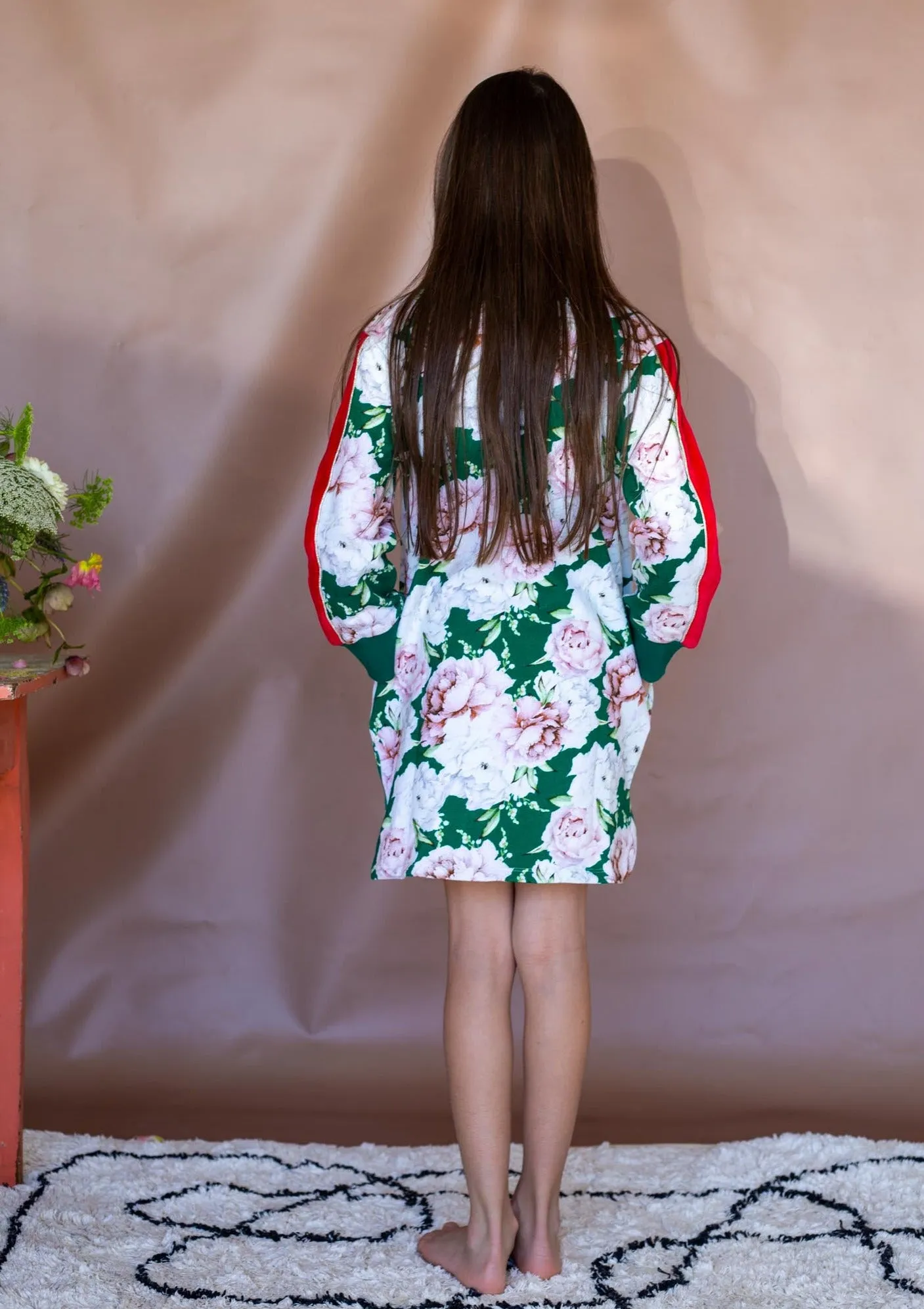 Peppa Dress - Basil Bloom
