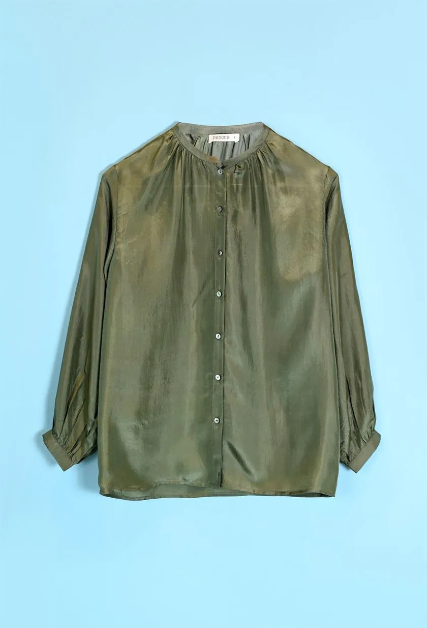 Perona   I   Womenshirts & Topshirts -Carlo-Pwa-Fv21-1102-Pine Green  AS7650
