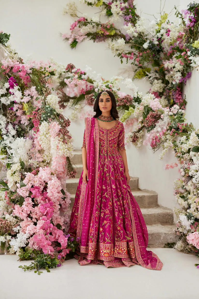 Pishwas Frock Lehenga Dupatta Pakistani Wedding Dress