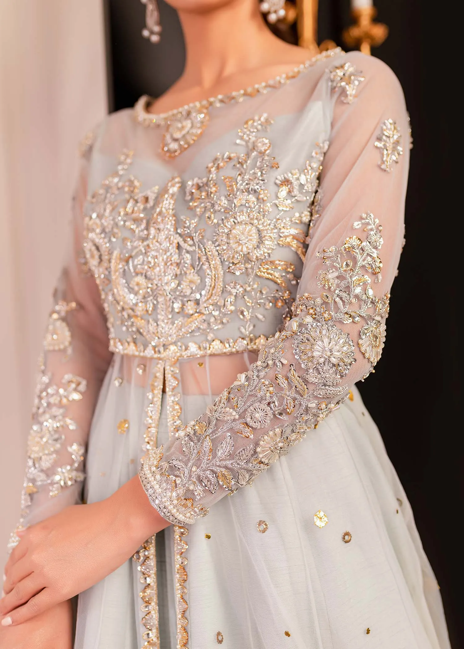 Pishwas Frock with Wedding Lehenga and Dupatta Dress