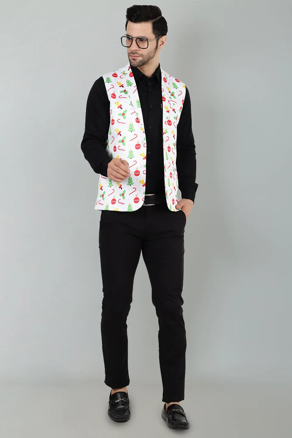Polyester Cotton Christmas White Jacket Vest Waistcoat