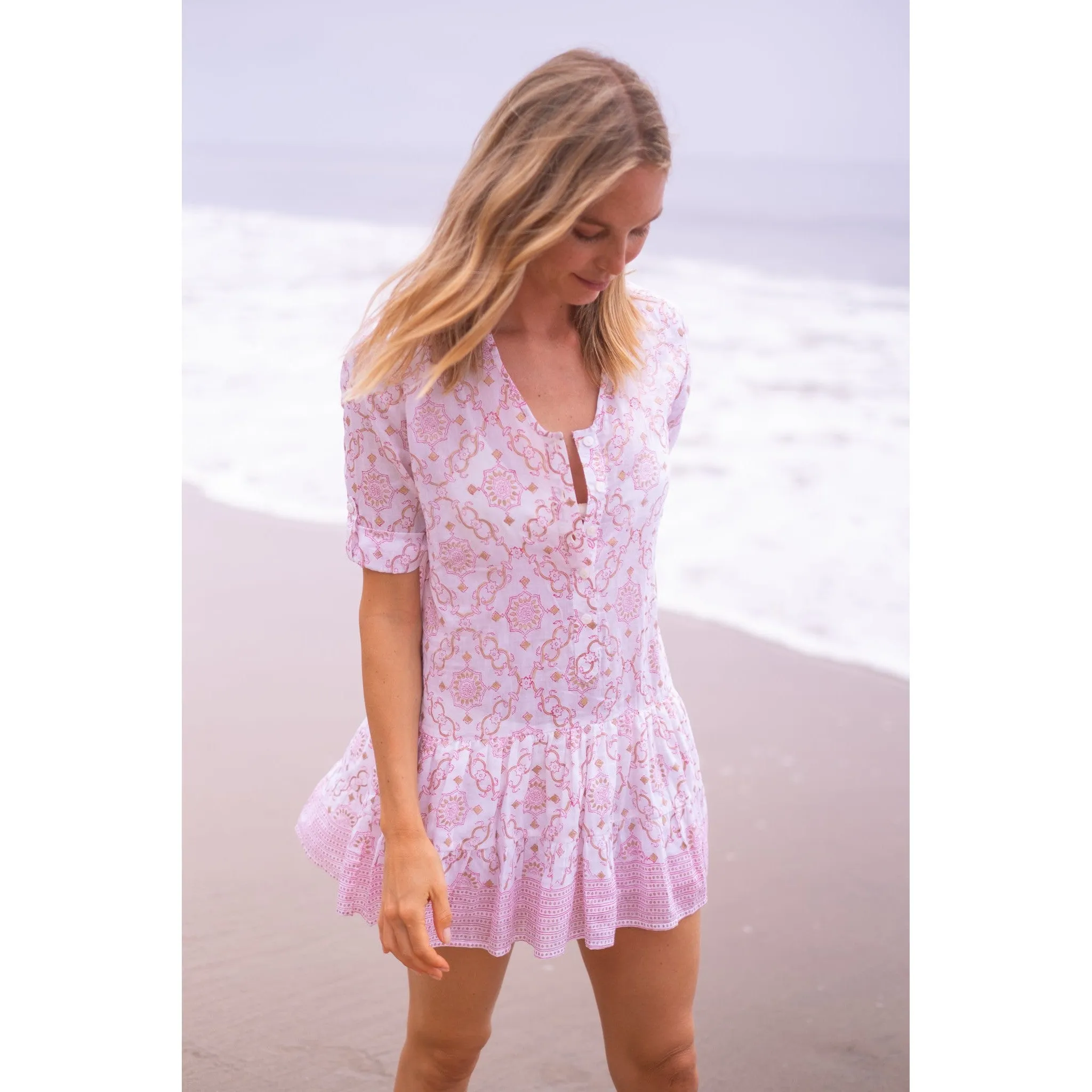 Popover Flounce Dress