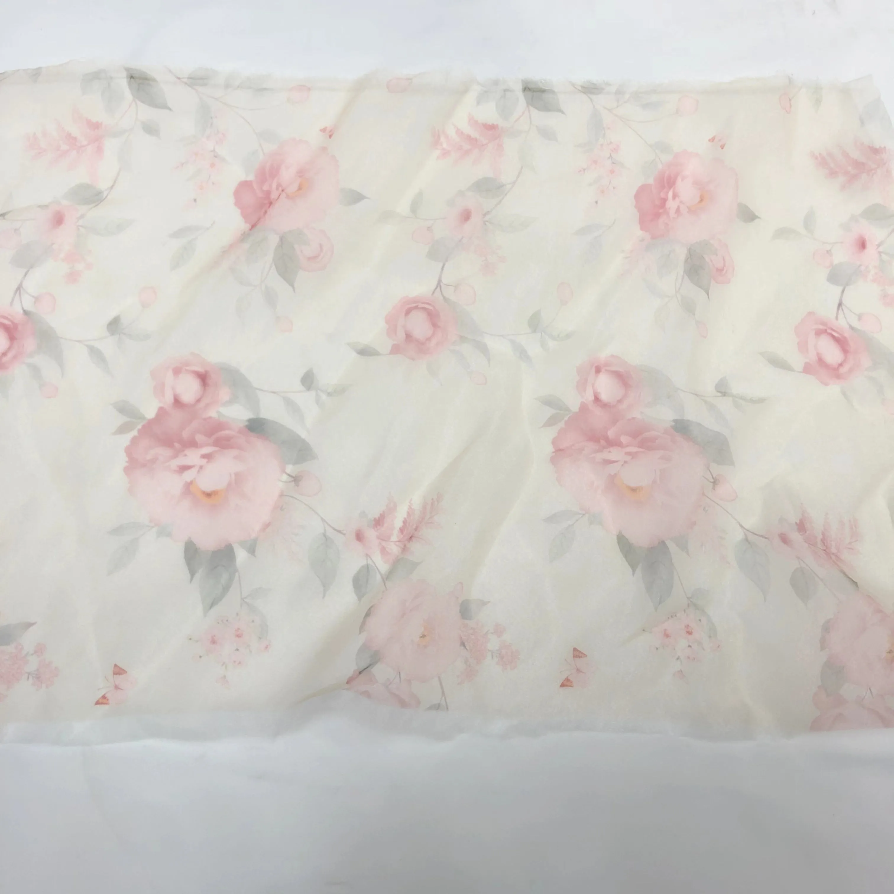 Print Floral Prom Dress Long Train Fancy Photo Shoots Gown Silk Soft Organza Maxi Dress YW231108