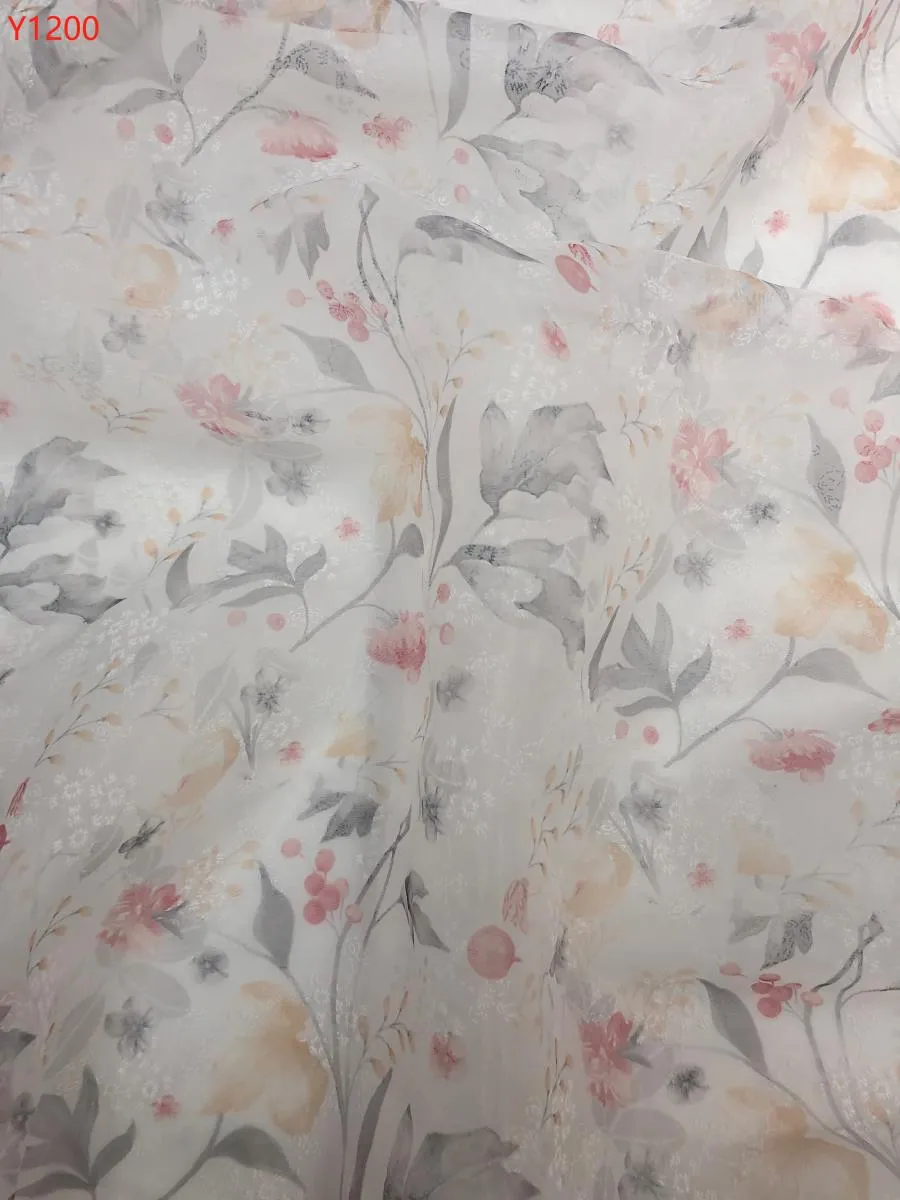 Print Floral Prom Dress Long Train Fancy Photo Shoots Gown Silk Soft Organza Maxi Dress YW231108