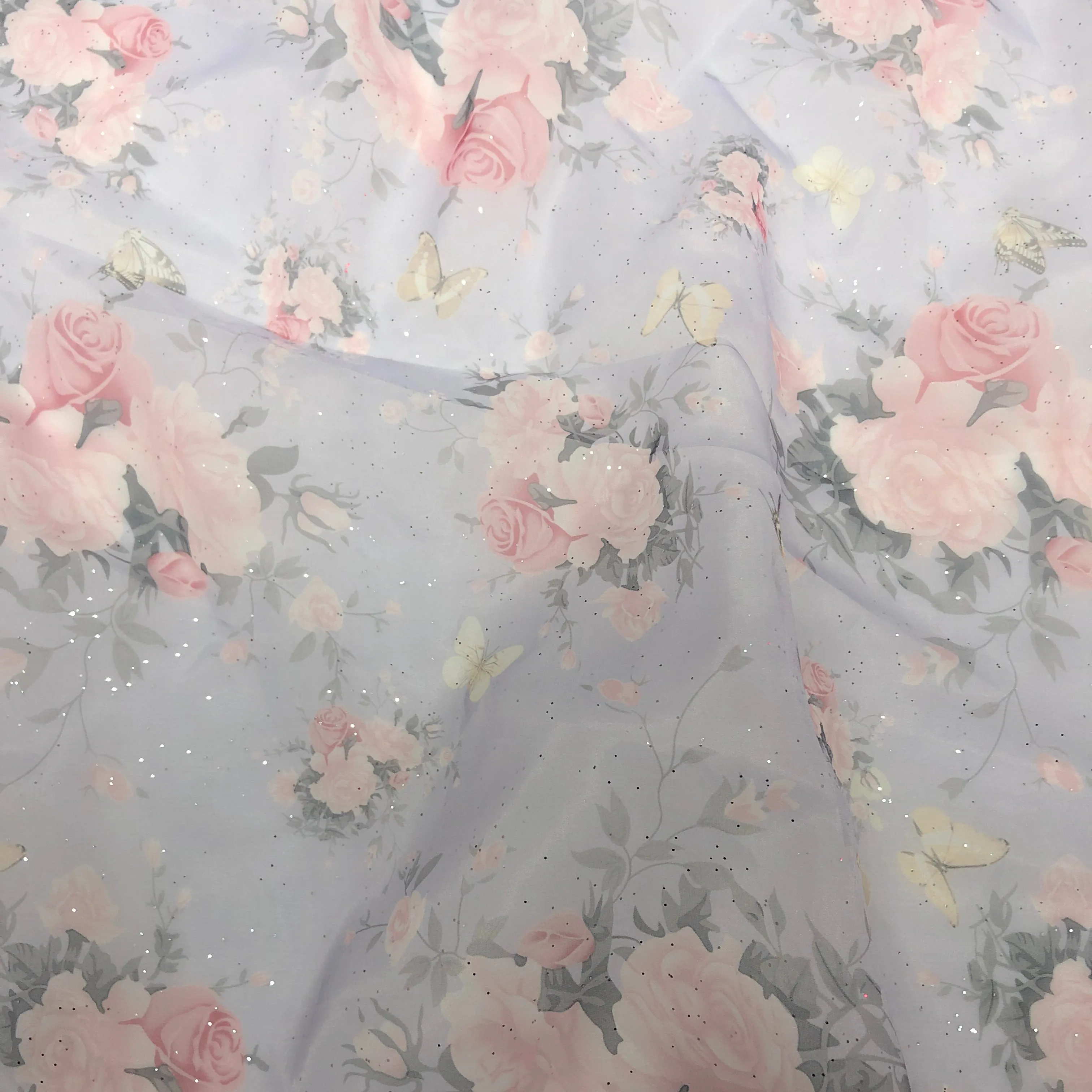 Print Floral Prom Dress Long Train Fancy Photo Shoots Gown Silk Soft Organza Maxi Dress YW231108