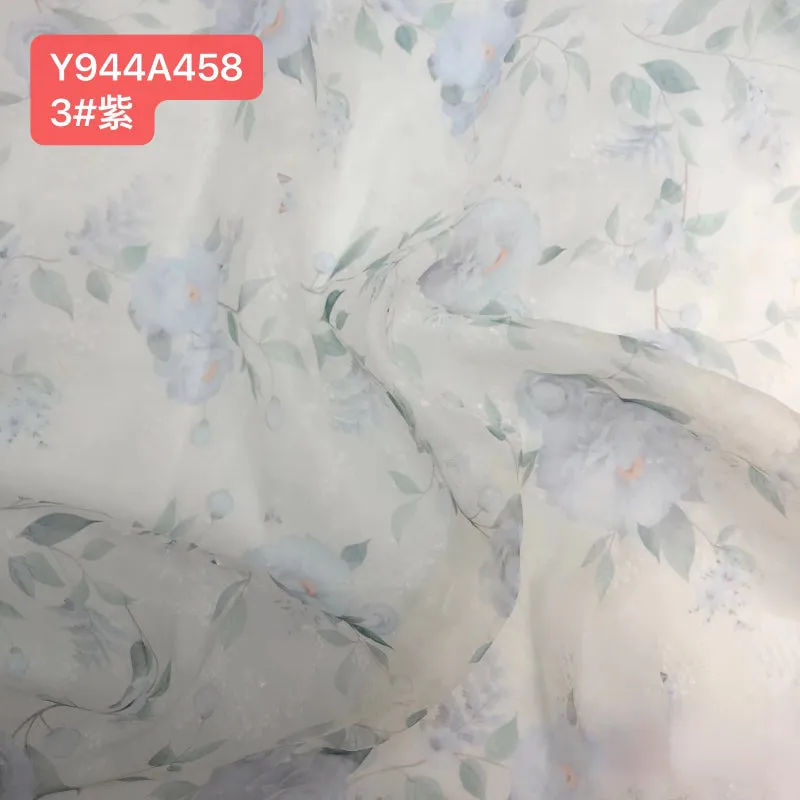 Print Floral Prom Dress Long Train Fancy Photo Shoots Gown Silk Soft Organza Maxi Dress YW231108