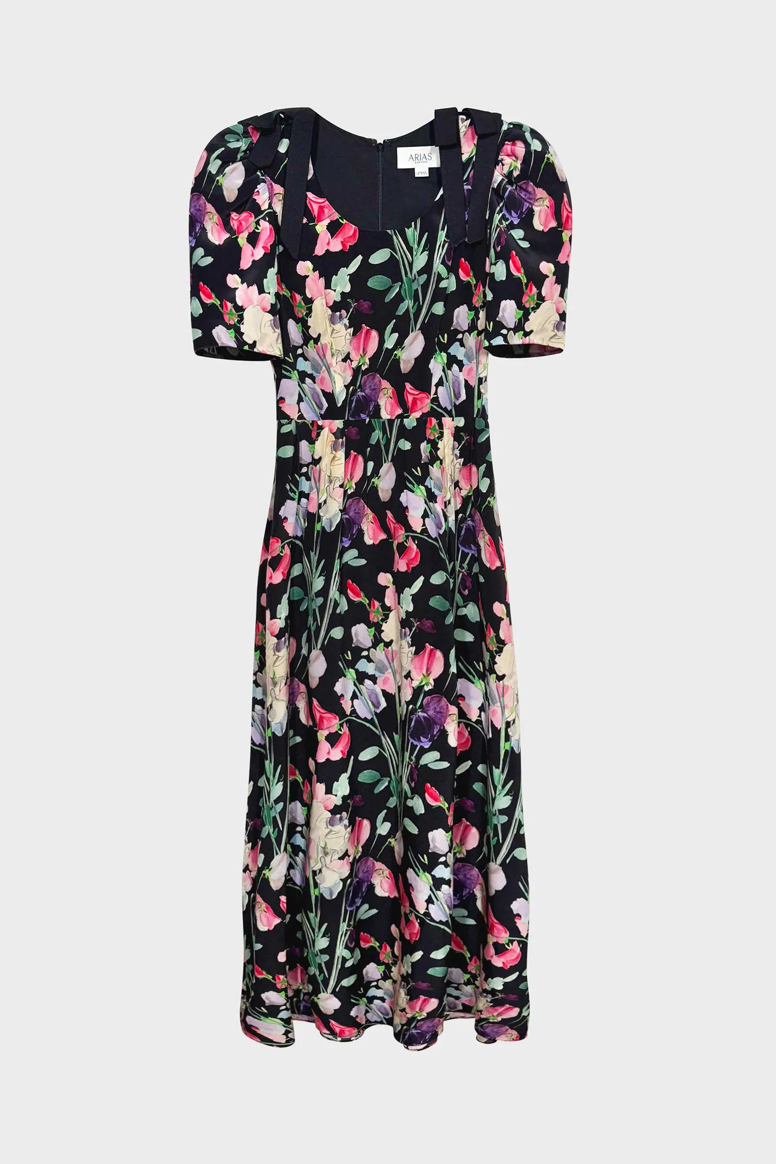 Puff Sleeve Midi Dress